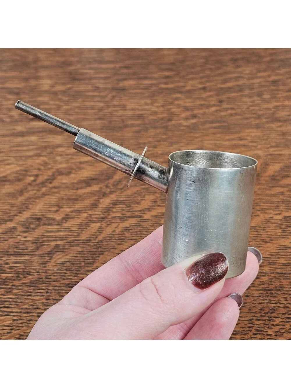 Vintage Leonore Doskow Handmade Sterling Silver Bottle Jigger Pourer